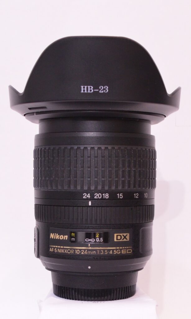 Nikon AF-S DX Nikkor 10-24mm on white background