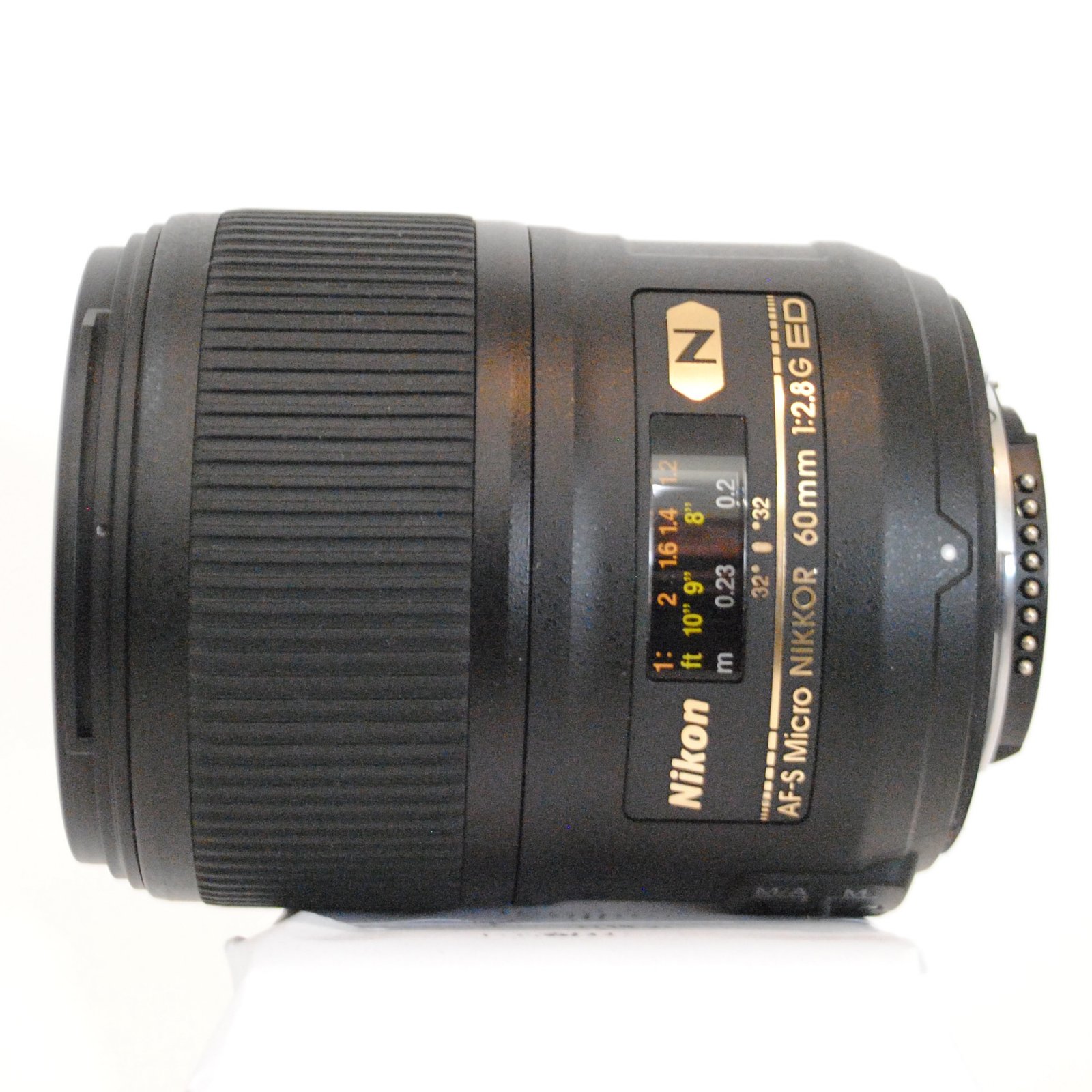 Nikon Micro 60mm F1:2.8G SWM ED on a white background